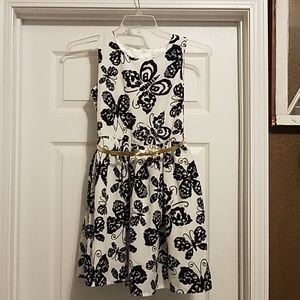 Butterfly dress with gold belt